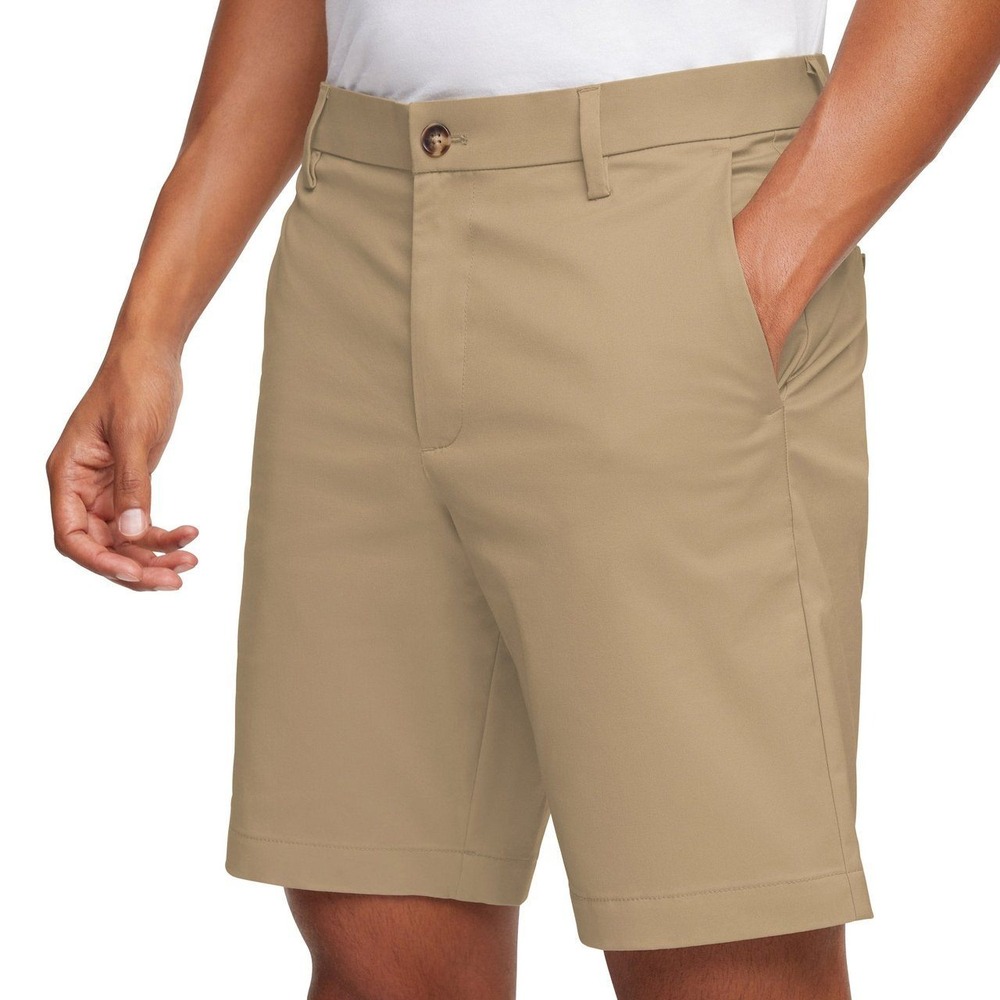 BANANA REPUBLIC Flat Front Stretch Chino Shorts Mens Size 32 Khaki Tan Beige NWT